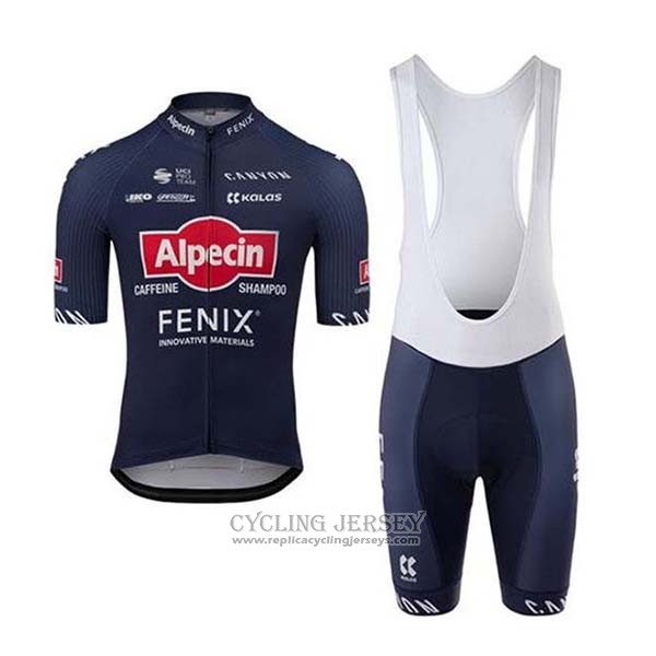 2020 Cycling Jersey Alpecin Fenix Blue Red Short Sleeve And Bib Short